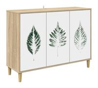 vidaXL Aparador HANAU Sonoma 102 x 33 x 75 cm Madera de ingeniería