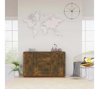 vidaXL Aparador madera contrachapada color roble ahumado 120x36x69 cm