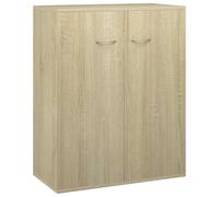 vidaXL Aparador Muebles de Cajones Almacenaje Buffet para Salón Comedor Dormitorio Casa Hogar Oficina de Madera Contrachapada Roble Sonoma 60x30x75 cm