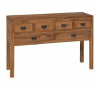 vidaXL Aparador Natural 110 x 35 x 75,5 cm Madera de teca maciza
