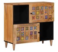 vidaXL Aparador Natural 80 x 33 x 75 cm Madera de mango maciza