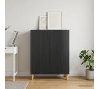 vidaXL Aparador Negro 66 x 34,5 x 90 cm Madera de Ingeniería