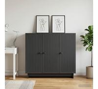 vidaXL Aparador Negro 89 x 34,5 x 80 cm Madera de Ingeniería