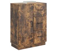 vidaXL Aparador Roble Ahumado 66 x 34,5 x 87 cm Madera de Ingeniería, Sala, Mueble de Almacenaje Moderno, Muebles de Comedor, Armario Funcional, Solución Amplia para Organizar