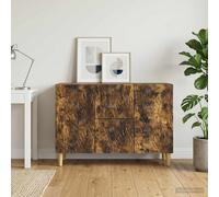 vidaXL Aparador Roble Ahumado 89 x 34,5 x 60 cm Madera de ingeniería