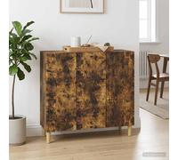 vidaXL Aparador Roble Ahumado 89 x 34,5 x 80 cm Madera de ingeniería