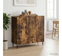 vidaXL Aparador Roble Ahumado 89 x 34,5 x 82 cm Madera de Ingeniería