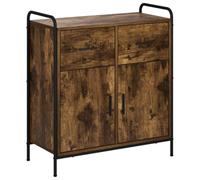 vidaXL Aparador Roble Ahumado 97 x 33 x 81 cm Madera de ingeniería