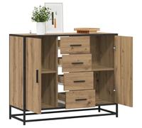 vidaXL Aparador Roble Artisan 92 x 35 x 76 cm Madera de ingeniería