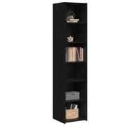 vidaXL Aparador Roble Negro 40 x 41 x 185 cm Madera de ingeniería