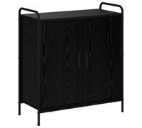 vidaXL Aparador Roble Negro 97 x 33 x 81 cm Madera de ingeniería