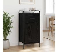 vidaXL Aparador Roble Negro 97 x 33 x 81 cm Madera de ingeniería