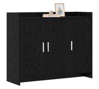 vidaXL Aparador Roble Negro 98,5 x 33 x 80 cm Madera de ingeniería,