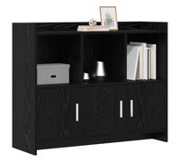 vidaXL Aparador Roble Negro 98,5 x 33 x 80 cm Madera de ingeniería,