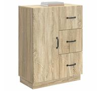 vidaXL Aparador Roble Sonoma 66 x 34,5 x 87 cm Madera de Ingeniería, Sala, Mueble de Almacenaje Moderno, Muebles de Comedor, Armario Funcional, Solución Amplia para Organizar