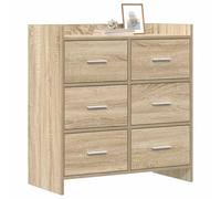 vidaXL Aparador Roble Sonoma 75 x 33 x 80 cm Madera de ingeniería,