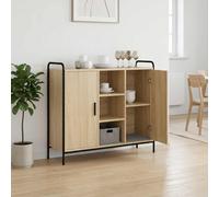 vidaXL Aparador Roble Sonoma 97 x 33 x 81 cm Madera de ingeniería
