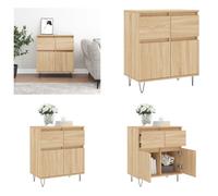 vidaXL, aparador Sonoma, roble, 60x35x70 cm, material de madera, aparador, aparadores, cómoda, aparador buffet