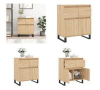 vidaXL, aparador Sonoma, roble, 60x35x70 cm, material de madera, aparador, aparadores, cómoda, aparador buffet