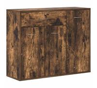 vidaXL Aparador Teléfono Mueble Armario Salón Sala Tocador Estante Dormitorio Consola Auxiliar Madera Contrachapada Color Roble Ahumado