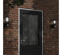 vidaXL Aplique de exterior con sensor acero inoxidable negro