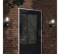 vidaXL Aplique de exterior con sensor acero inoxidable negro