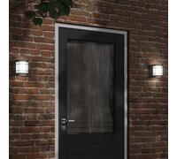 vidaXL Aplique de exterior de acero inoxidable negro