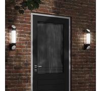 vidaXL Aplique de exterior de acero inoxidable negro