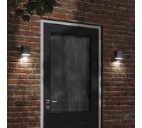 vidaXL Aplique de exterior de acero inoxidable negro