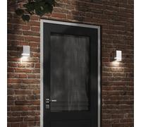 vidaXL Aplique de exterior de acero inoxidable plateado