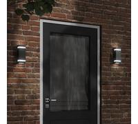 vidaXL Apliques de exterior 2 unidades acero inoxidable negro