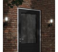 vidaXL Apliques de exterior 2 unidades acero inoxidable negro