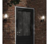 vidaXL Apliques de exterior 2 unidades acero inoxidable negro