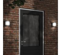 vidaXL Apliques de exterior 2 unidades acero inoxidable negro