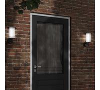 vidaXL Apliques de exterior 2 unidades acero inoxidable negro