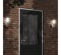 vidaXL Apliques de exterior 2 unidades acero inoxidable plateado