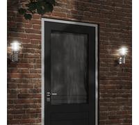 vidaXL Apliques de exterior 2 unidades acero inoxidable plateado