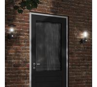 vidaXL Apliques de exterior con sensor 2 uds acero inoxidable negro