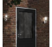 vidaXL Apliques de exterior con sensor 2 unidades acero inoxidable