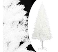 vidaXL Árbol artificial de Navidad con hojas realistas blanco 210 cm