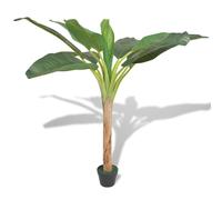 vidaXL Árbol bananero artificial con macetero 150 cm verde