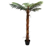 vidaXL Árbol Cocuspalm Artificial Verde 70 x 18 x 140 cm Tela y Bambú