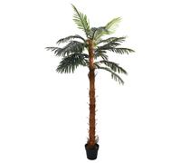 vidaXL Árbol Cocuspalm Artificial Verde 70 x 20 x 200 cm Tela y Bambú