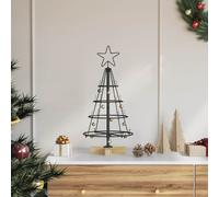 vidaXL Árbol Cono de Navidad con soporte Negro 60 cm Acero