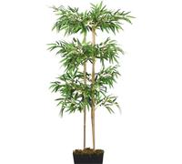 vidaXL Árbol de bambú artificial, 1216 hojas, 180 cm, color verde