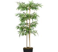 vidaXL Árbol de bambú artificial, 760 hojas, 120 cm, color verde