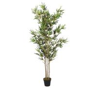 vidaXL Árbol de bambú artificial con 1380 hojas verde 200 cm