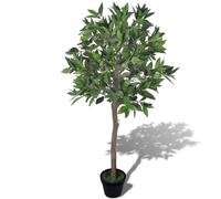 vidaXL Árbol de laurel artificial con maceta, 120 cm de alto