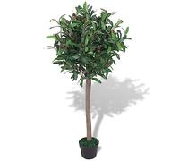 vidaXL Árbol de Laurel Artificial con macetero Verde 120 cm