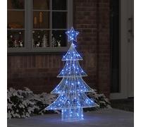 vidaXL Árbol de Navidad 100 LED Azul 120 cm Acrílico
